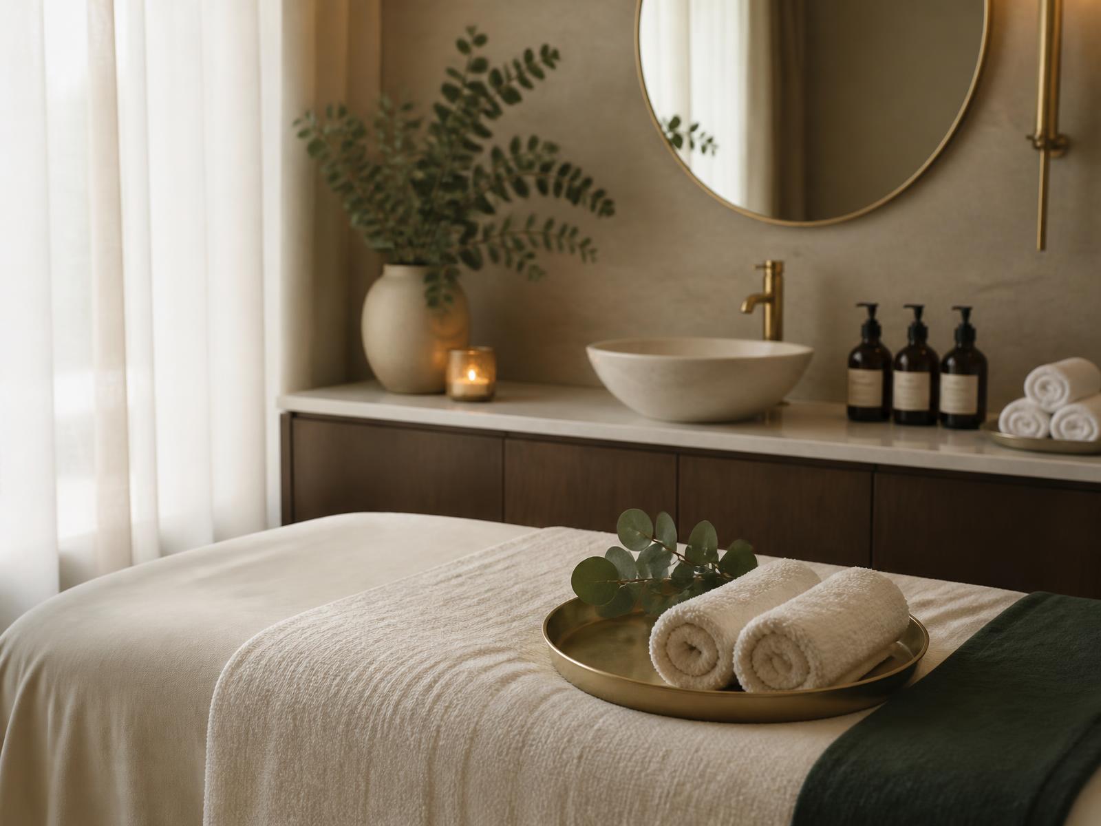 Serene treatment room at TruIdentity Spa in McLean, Virginia